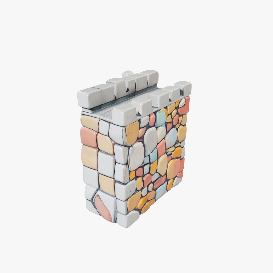 Colorful Stone Wall model pack